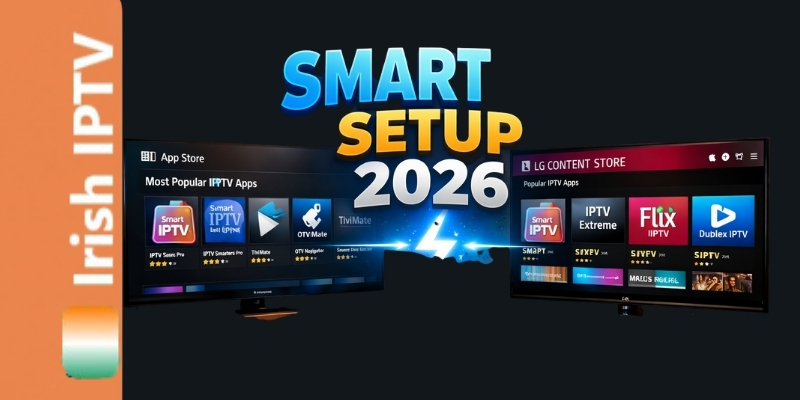 Step-by-step guide to install IPTV on Samsung and LG Smart TVs in Ireland 2026.